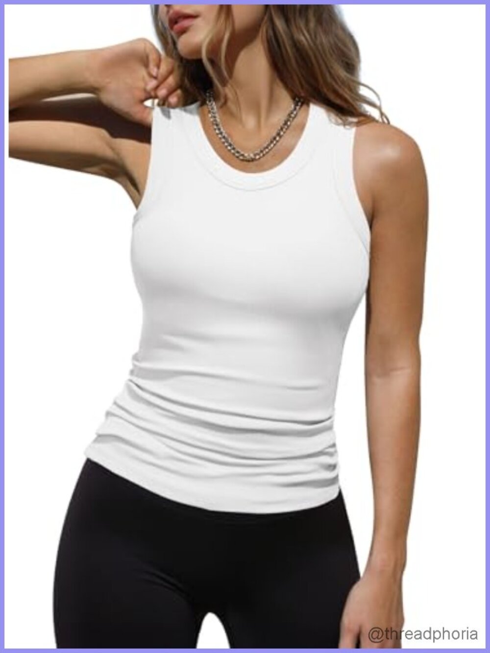 Ribbed Racerback Tank Top for Women - Slim Fit & Stretchy